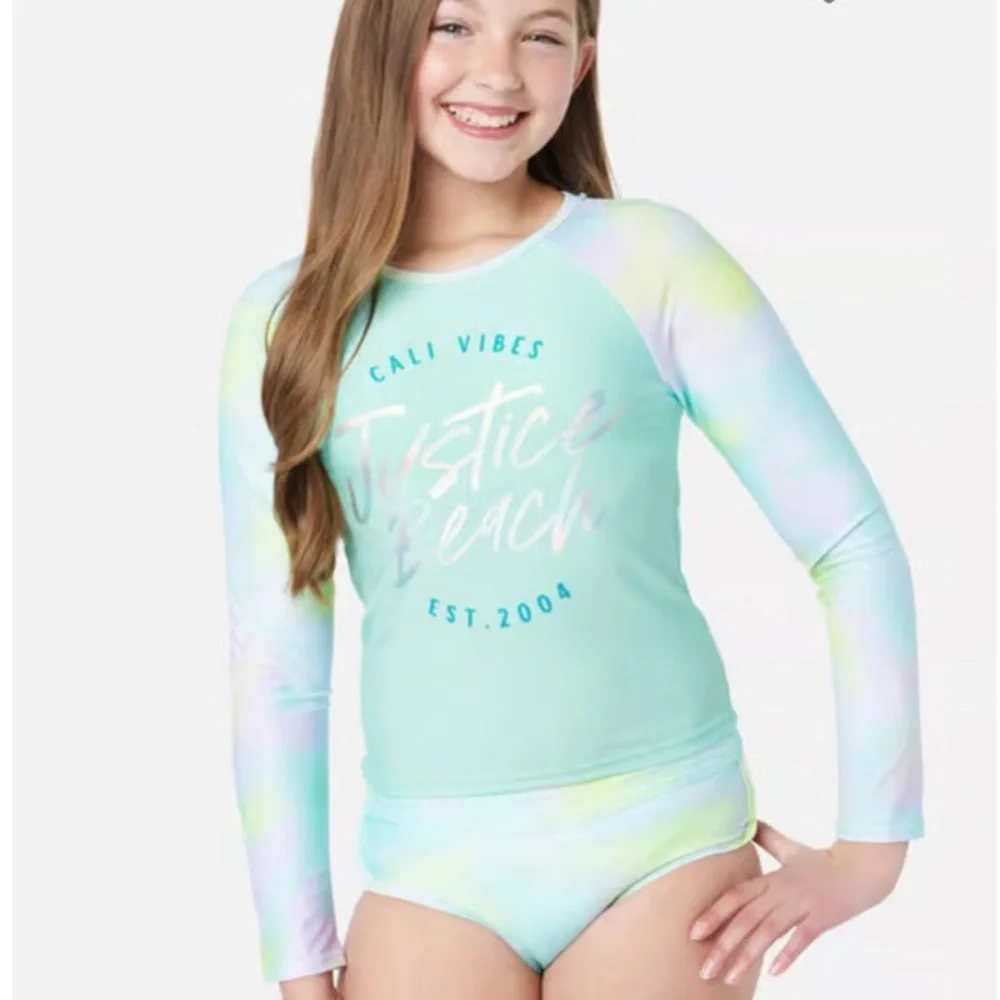 💖 Justice Rashguard Bikini Swimsuit